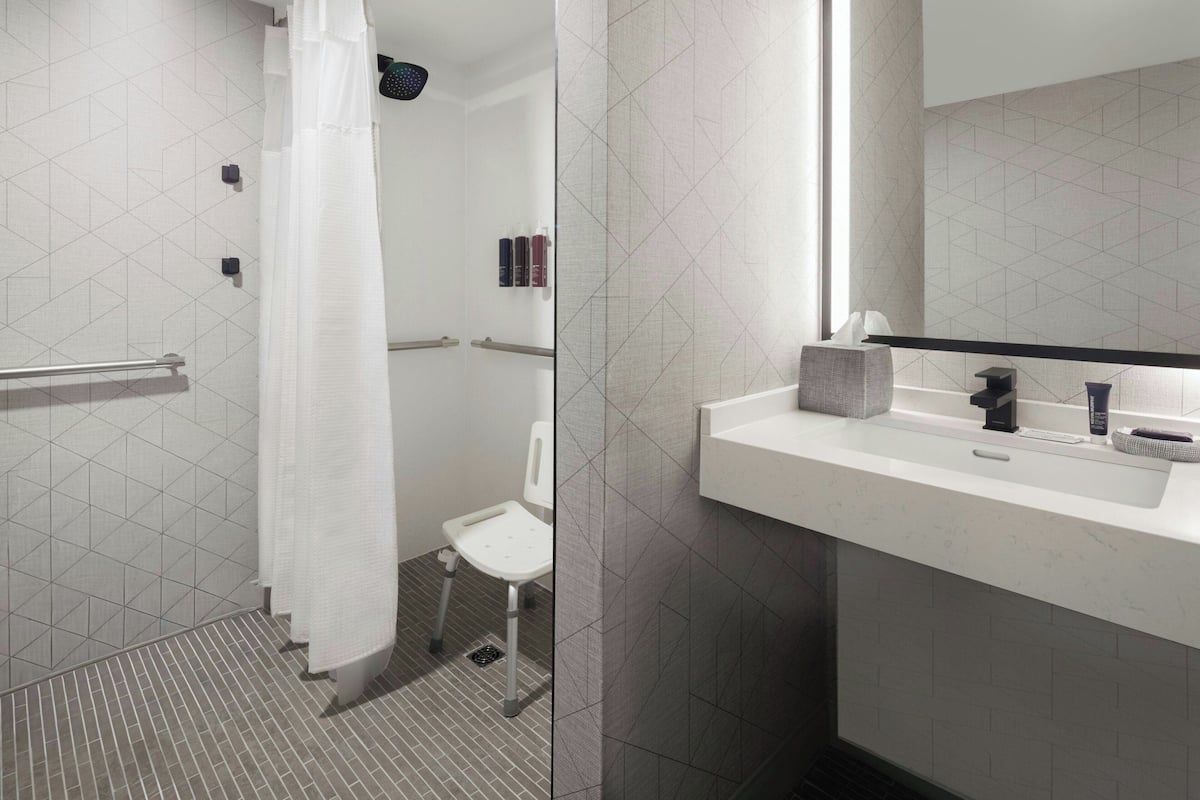 Free toiletries, hair dryer, towels