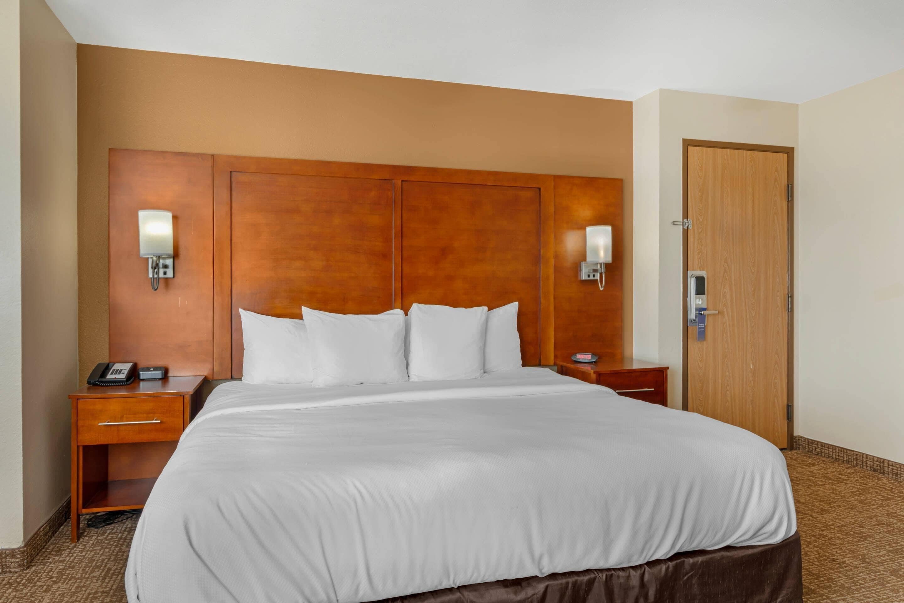 desk, blackout curtains, iron/ironing board, free cots/infant beds