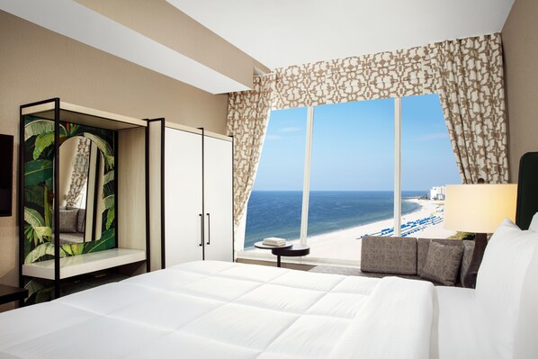Premium bedding, pillow-top beds, in-room safe, desk