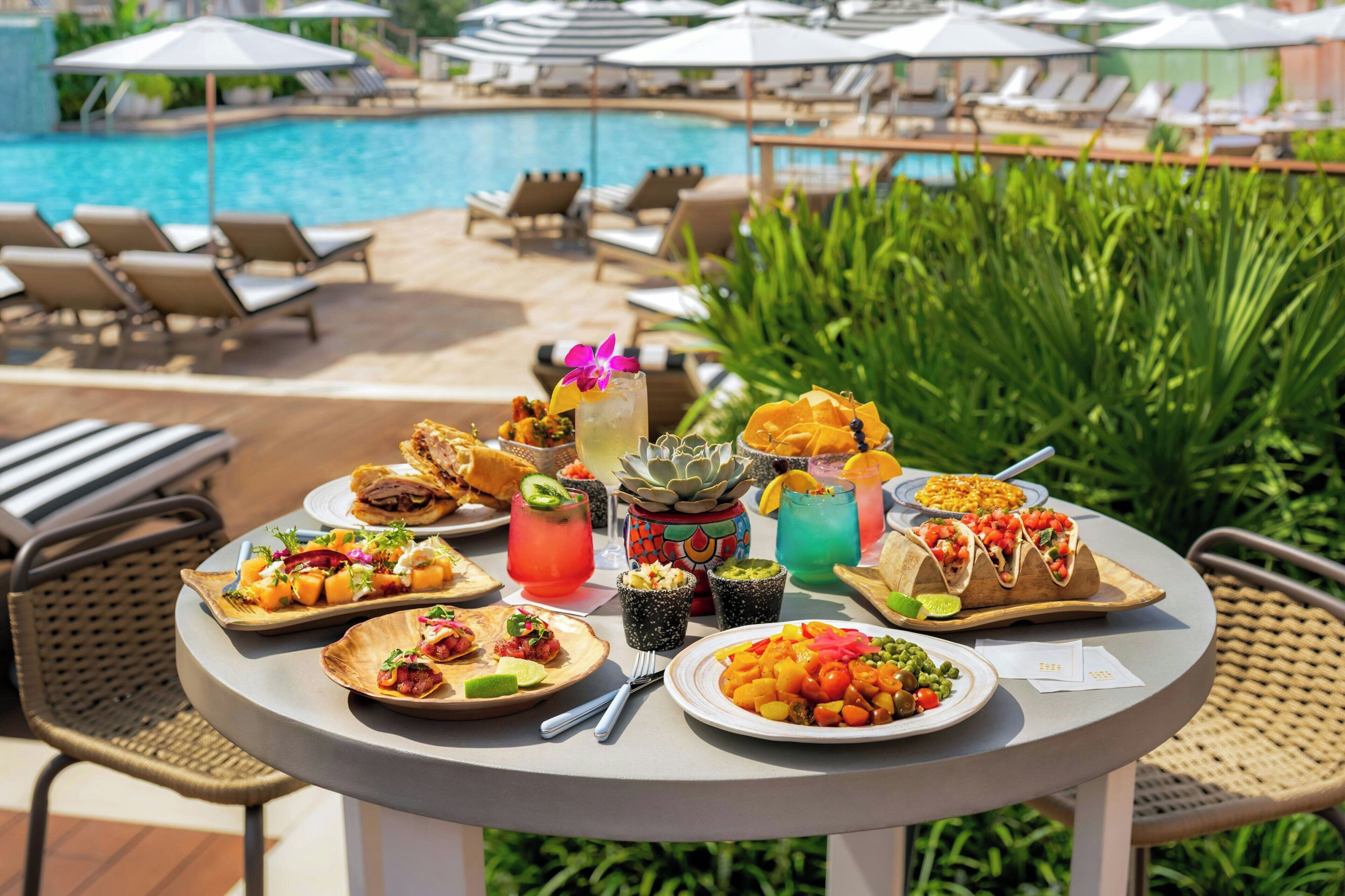 2 outdoor pools, open 8:00 AM to 7:00 PM, pool cabanas (surcharge)