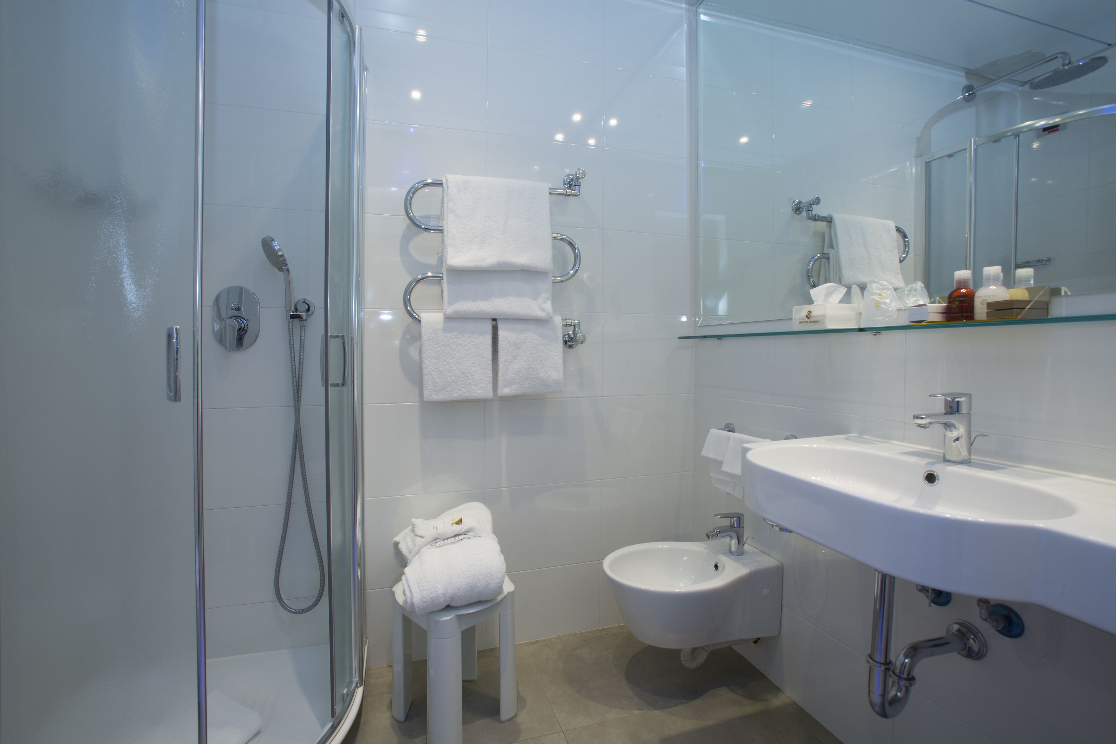 shower, free toiletries, hair dryer, slippers