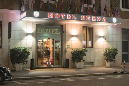 Exterior detail. Hotel Berna