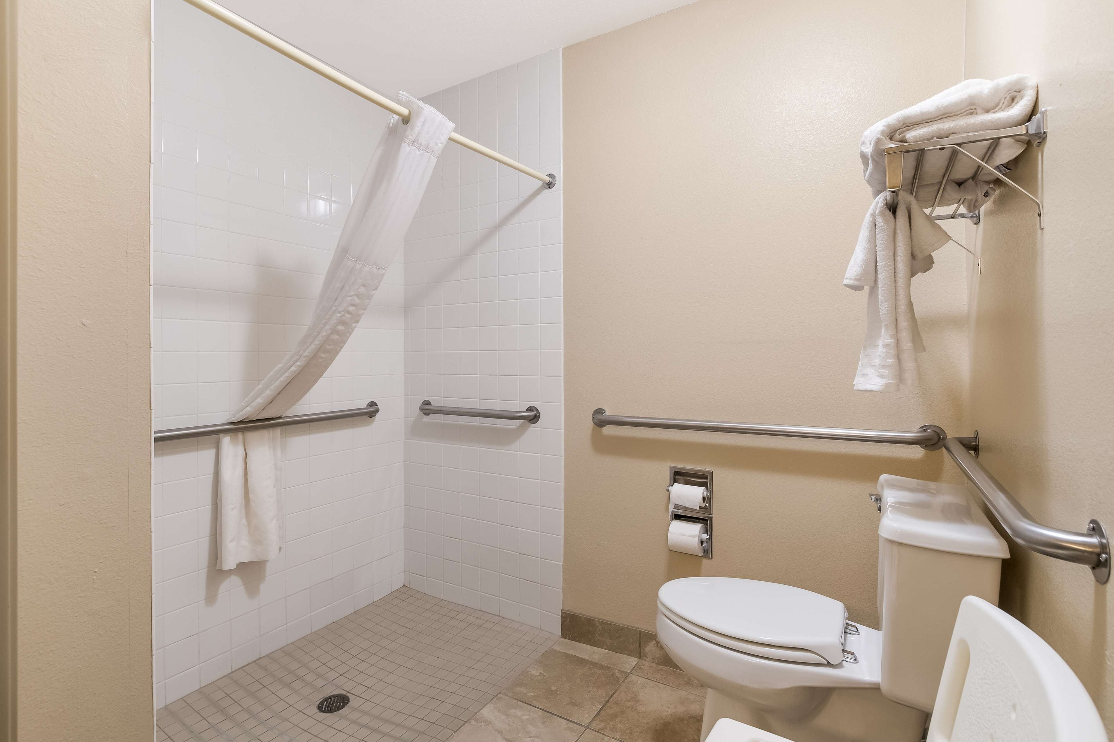 room, 1 queen bed, accessible | bathroom | combined shower/bathtub, eco-friendly toiletries, hair dryer, towels