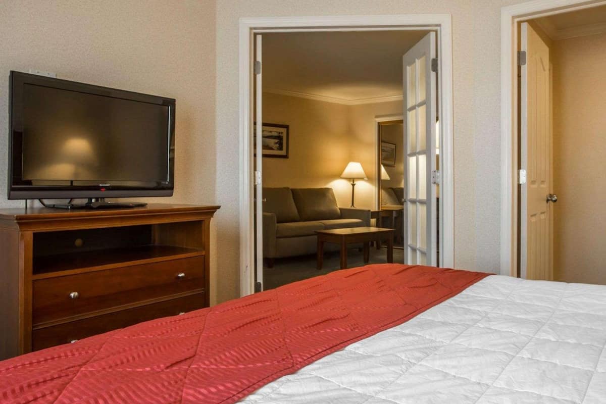 desk, blackout curtains, iron/ironing board, free cots/infant beds