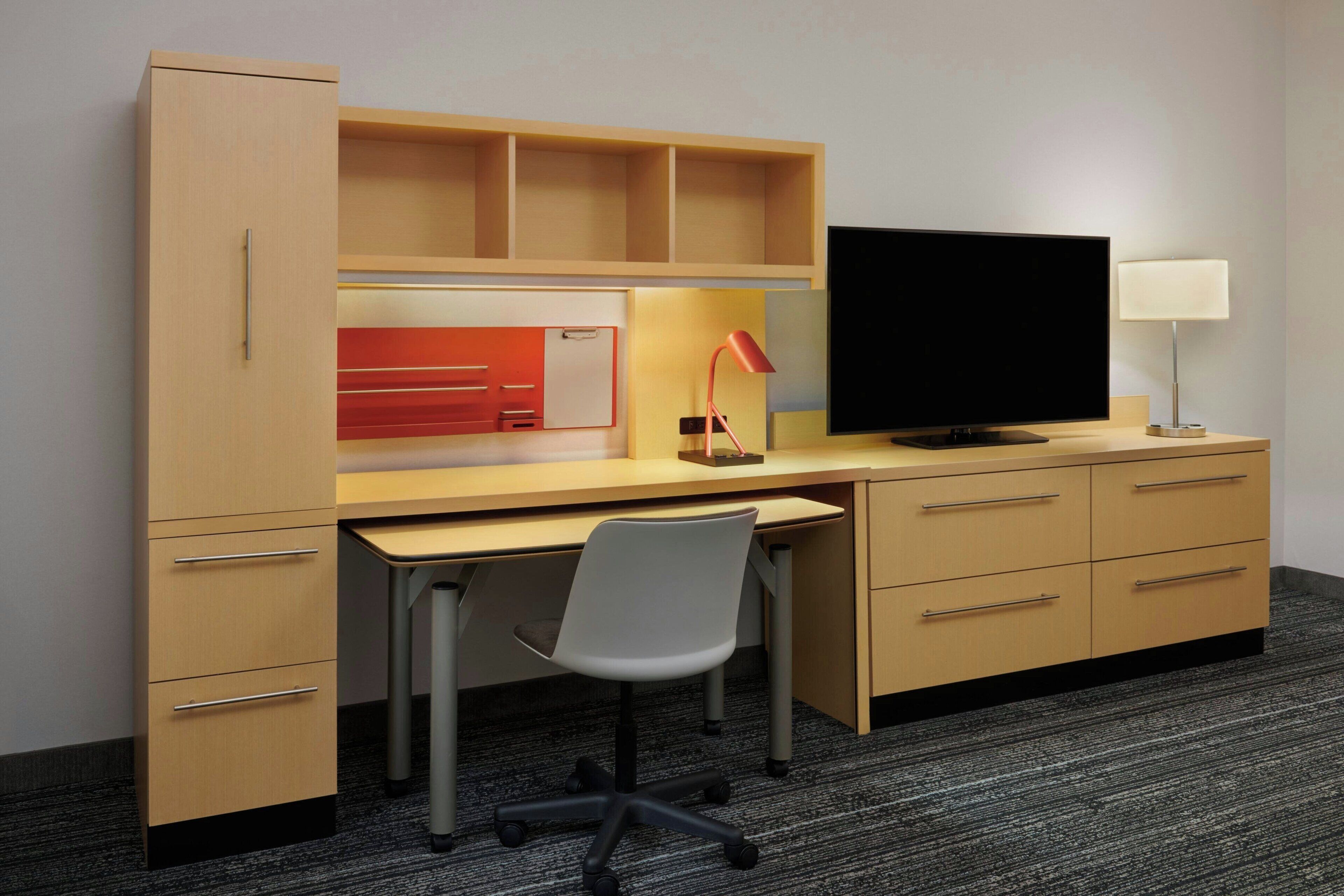 studio, 1 king bed with sofa bed | premium bedding, desk, laptop workspace, blackout curtains