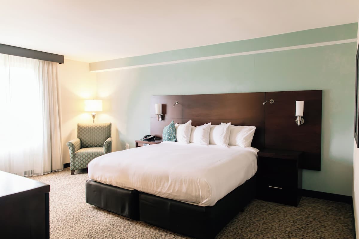 Phòng Deluxe, 1 giường cỡ king (Standard | View) | Két bảo mật tại phòng, bàn, khu vực làm việc phù hợp cho laptop