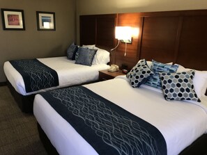 Standard Room, 2 Queen Beds, Non Smoking, Refrigerator & Microwave | Pillow-top beds, desk, laptop workspace, iron/ironing board - Comfort Inn, Erie - Near Presque Isle (Erie)