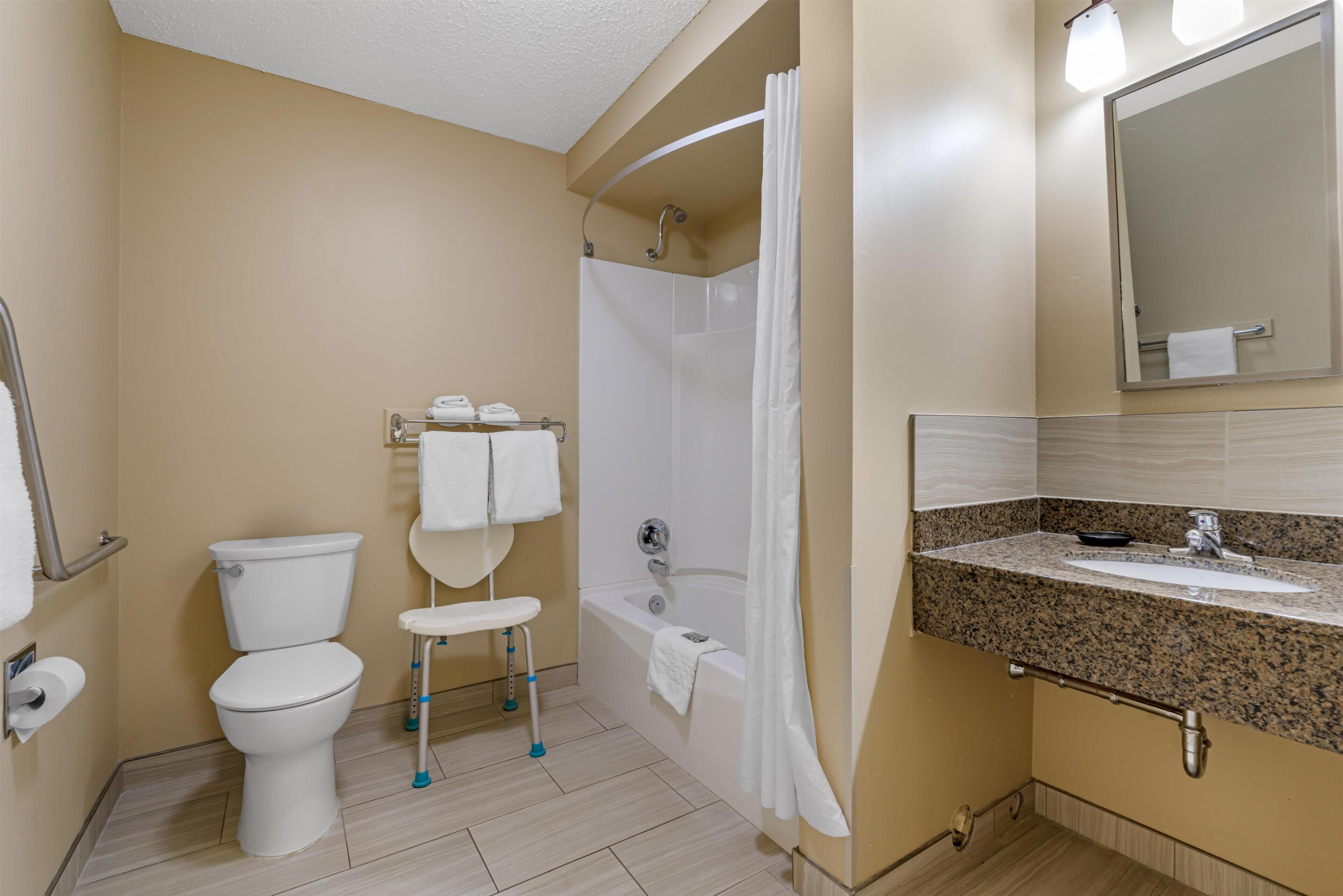 Standard Room, 1 Queen Bed, Accessible, Non Smoking | Bathroom