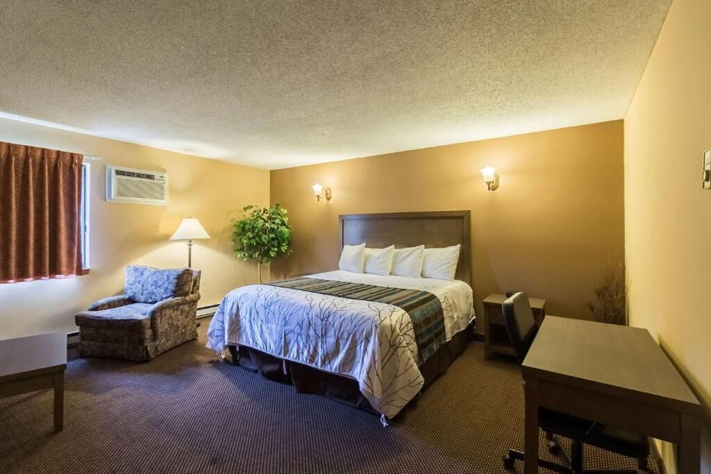 Studio Suite, 1 King Bed, Jetted Tub | Desk, WiFi (free), bed sheets