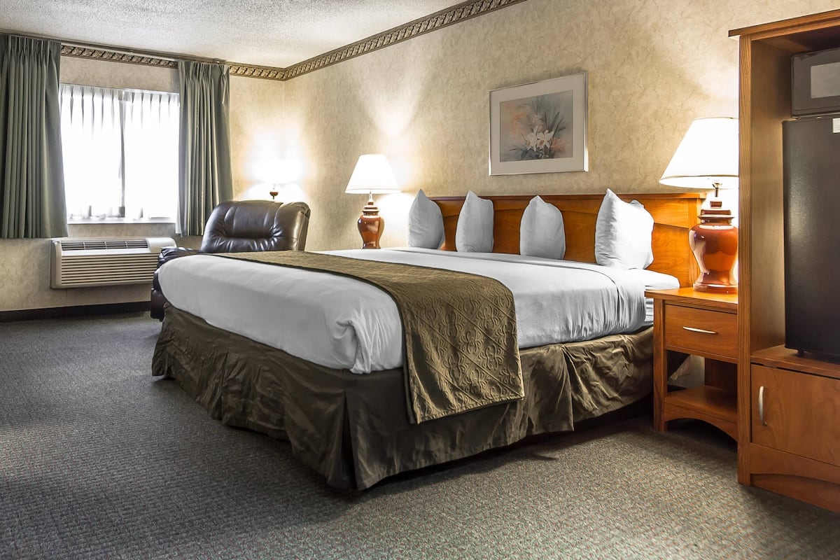 Standard Room, 1 King Bed, Non Smoking | In-room safe, desk, laptop workspace, blackout drapes