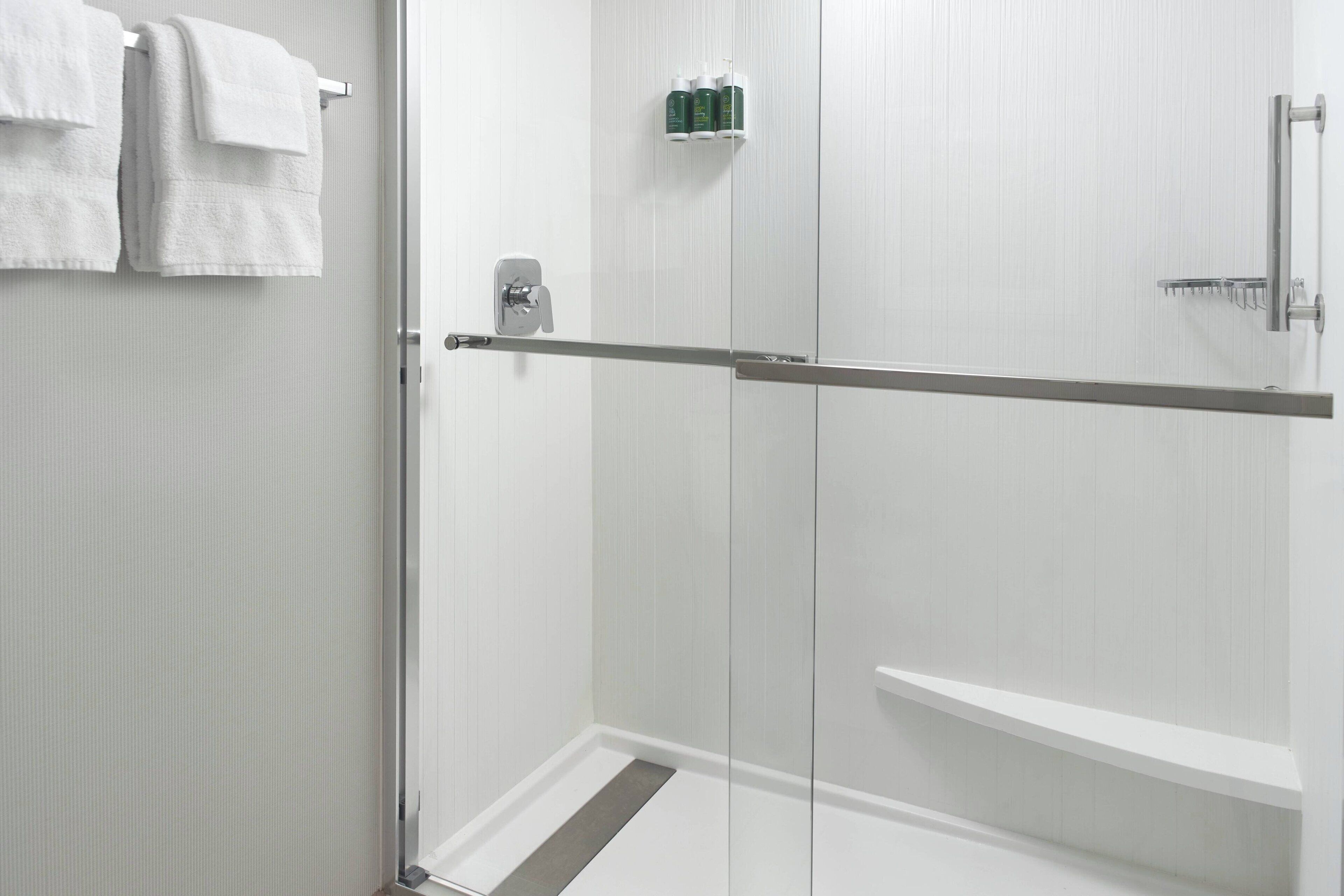 free toiletries, hair dryer, towels