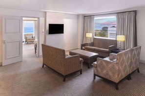 Presidential Suite with Sea View | In-room safe, desk, laptop workspace, iron/ironing board