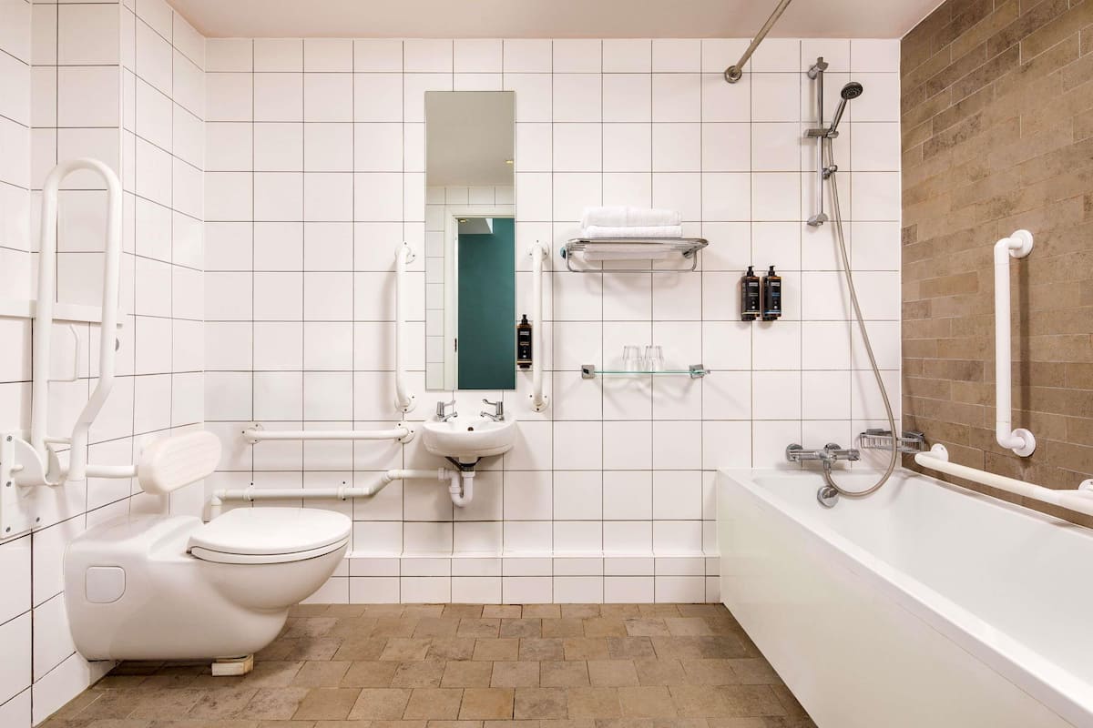 Room, 1 Double Bed, Accessible (Accessible) | In-room safe, desk, laptop workspace, iron/ironing board