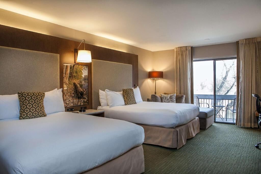 Premium bedding, down comforters, pillowtop beds, desk