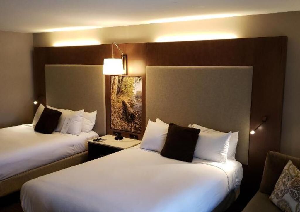 Premium bedding, down comforters, pillowtop beds, desk