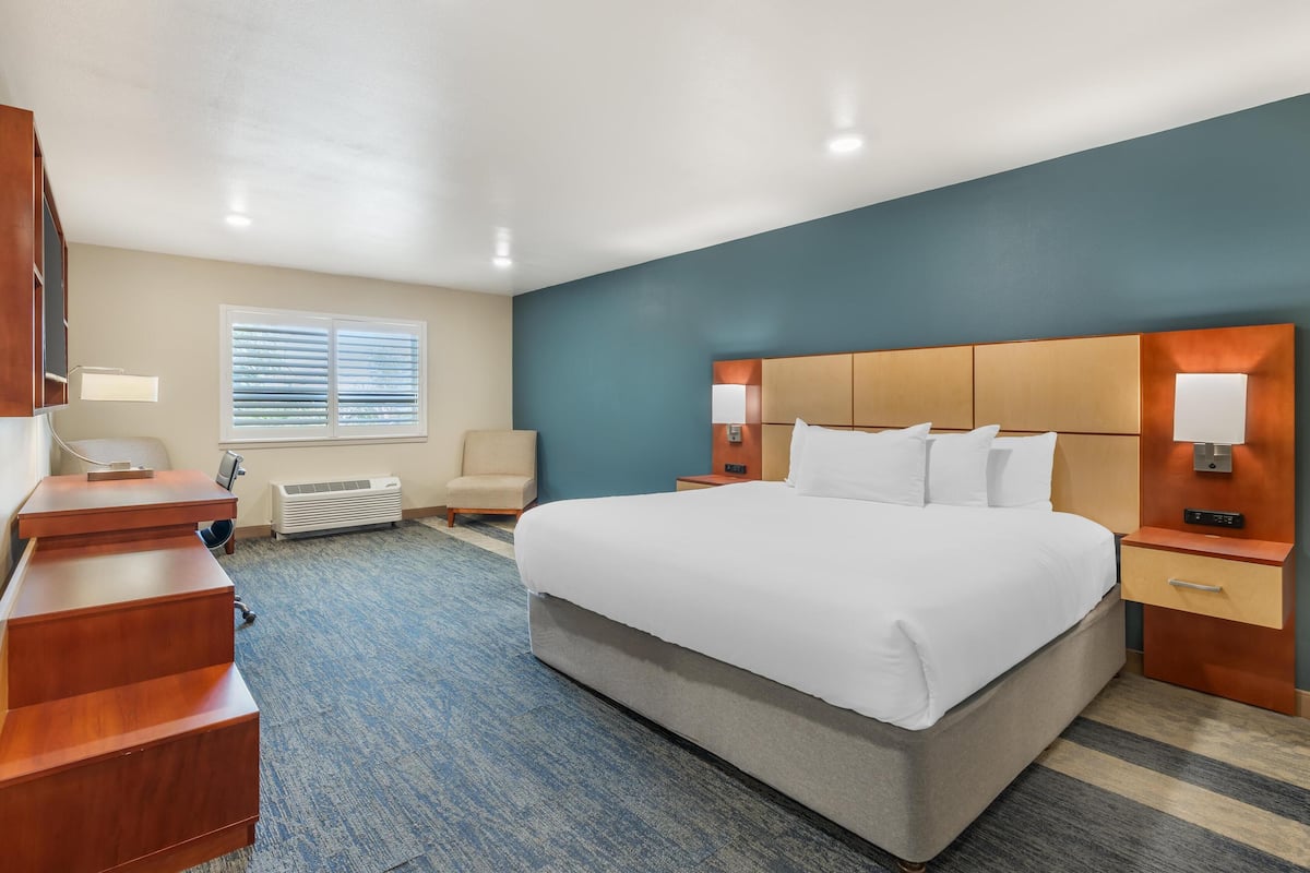 Standard Room, 1 King Bed, Accessible, Non Smoking | 1 bedroom, desk, laptop workspace, iron/ironing board