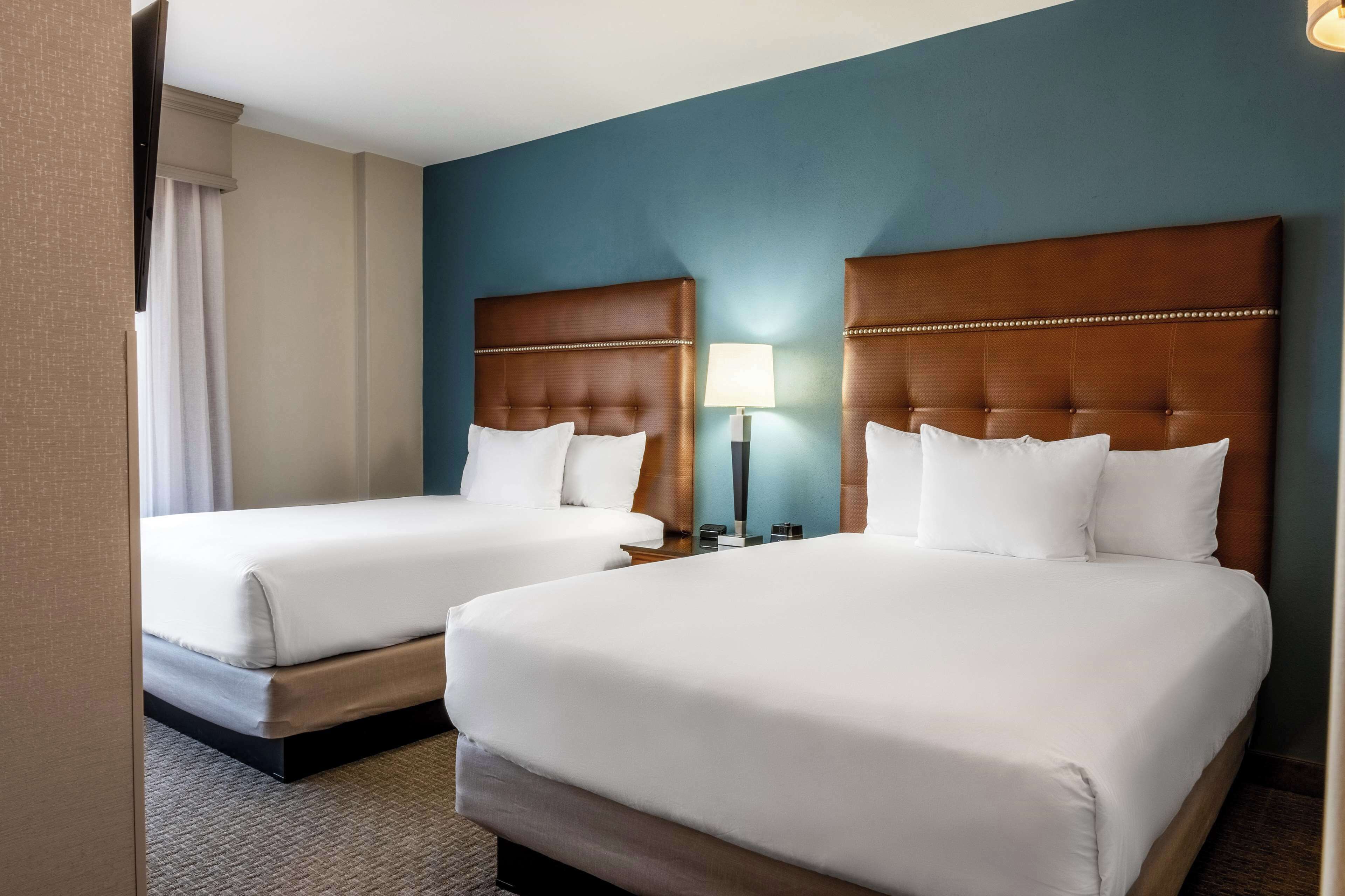 1 bedroom, desk, blackout curtains, iron/ironing board