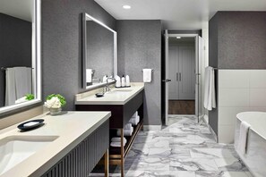 Grand, Suite | Bathroom | Designer toiletries, hair dryer, towels, soap
