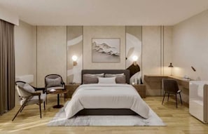 Kamer, 1 kingsize bed, niet-roken | Een bureau, een strijkplank/strijkijzer, gratis wifi, beddengoed