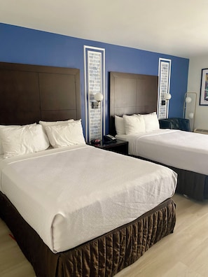 Room, 2 Double Beds, Non Smoking | Desk, iron/ironing board, free WiFi, bed sheets
