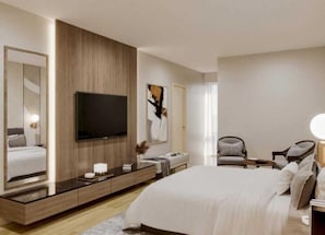 Kamer, 1 kingsize bed, niet-roken | Een bureau, een strijkplank/strijkijzer, gratis wifi, beddengoed