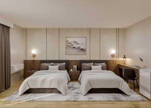 Chambre, 2 lits doubles, non-fumeur