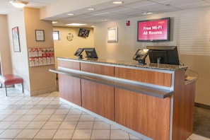 Check-in/check-out kiosk
