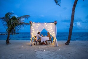 Breakfast, lunch, dinner served; beach views