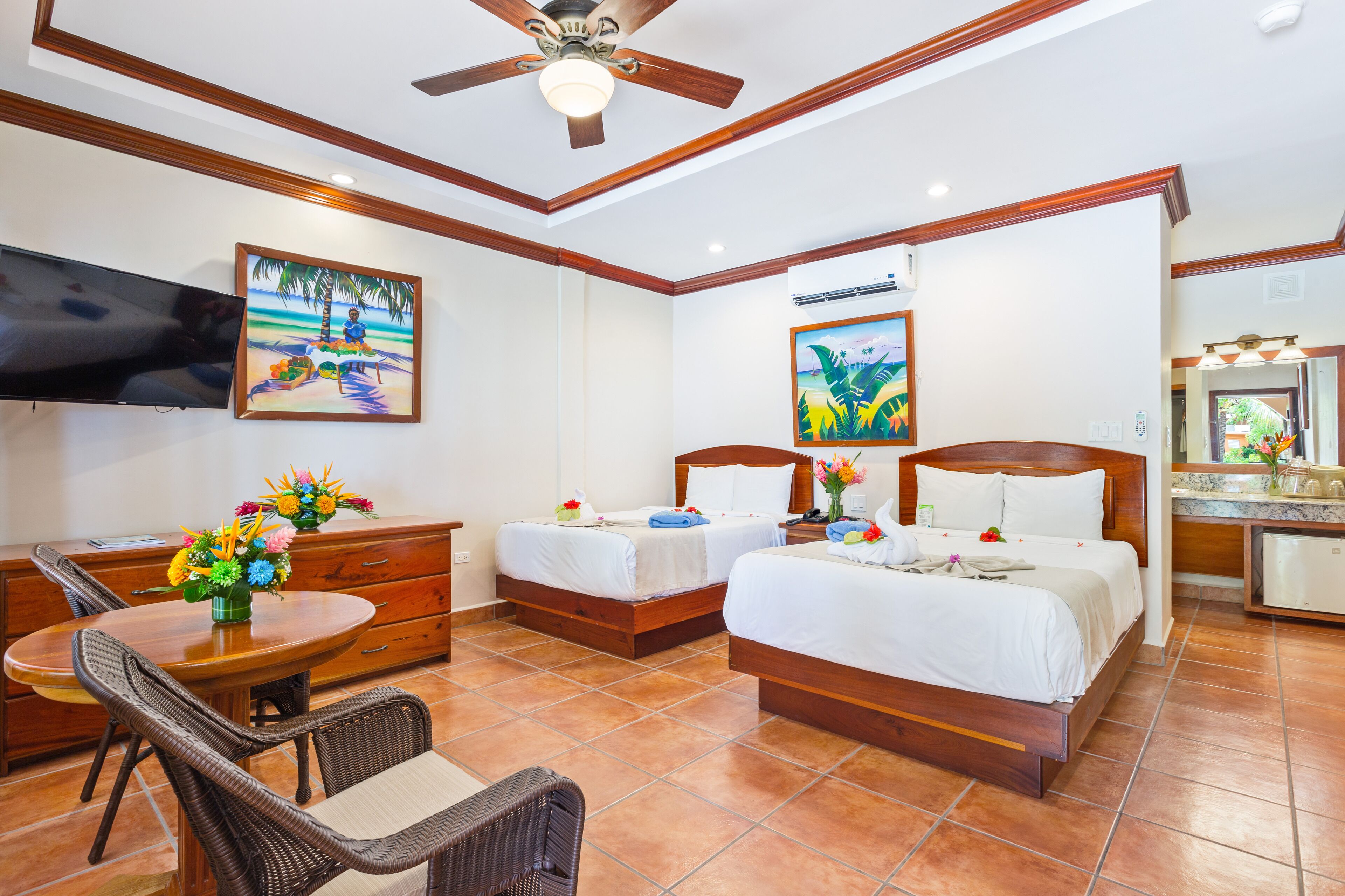 deluxe room, 2 double beds | view from room