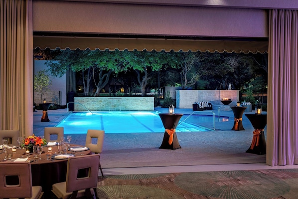 Outdoor pool, open 6:00 AM to 11:00 PM, pool umbrellas, pool loungers