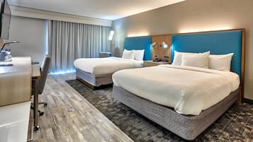 In-room safe, desk, laptop workspace, blackout drapes