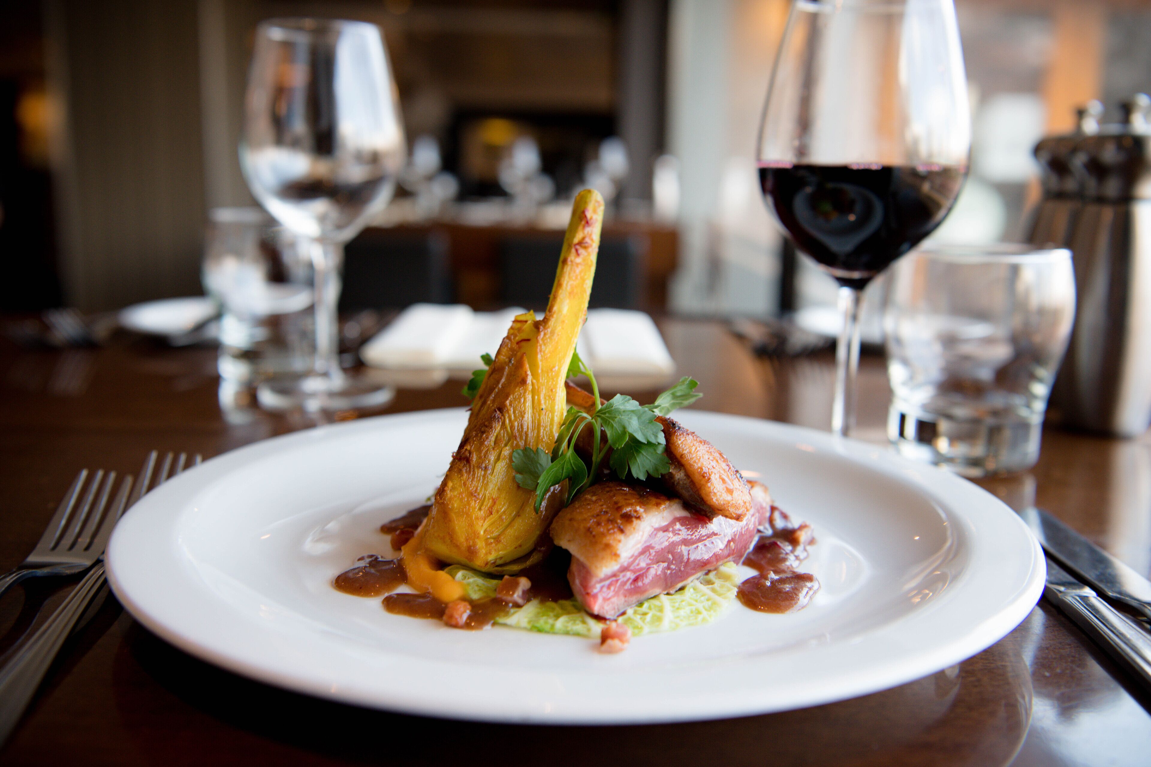 breakfast, lunch and dinner served