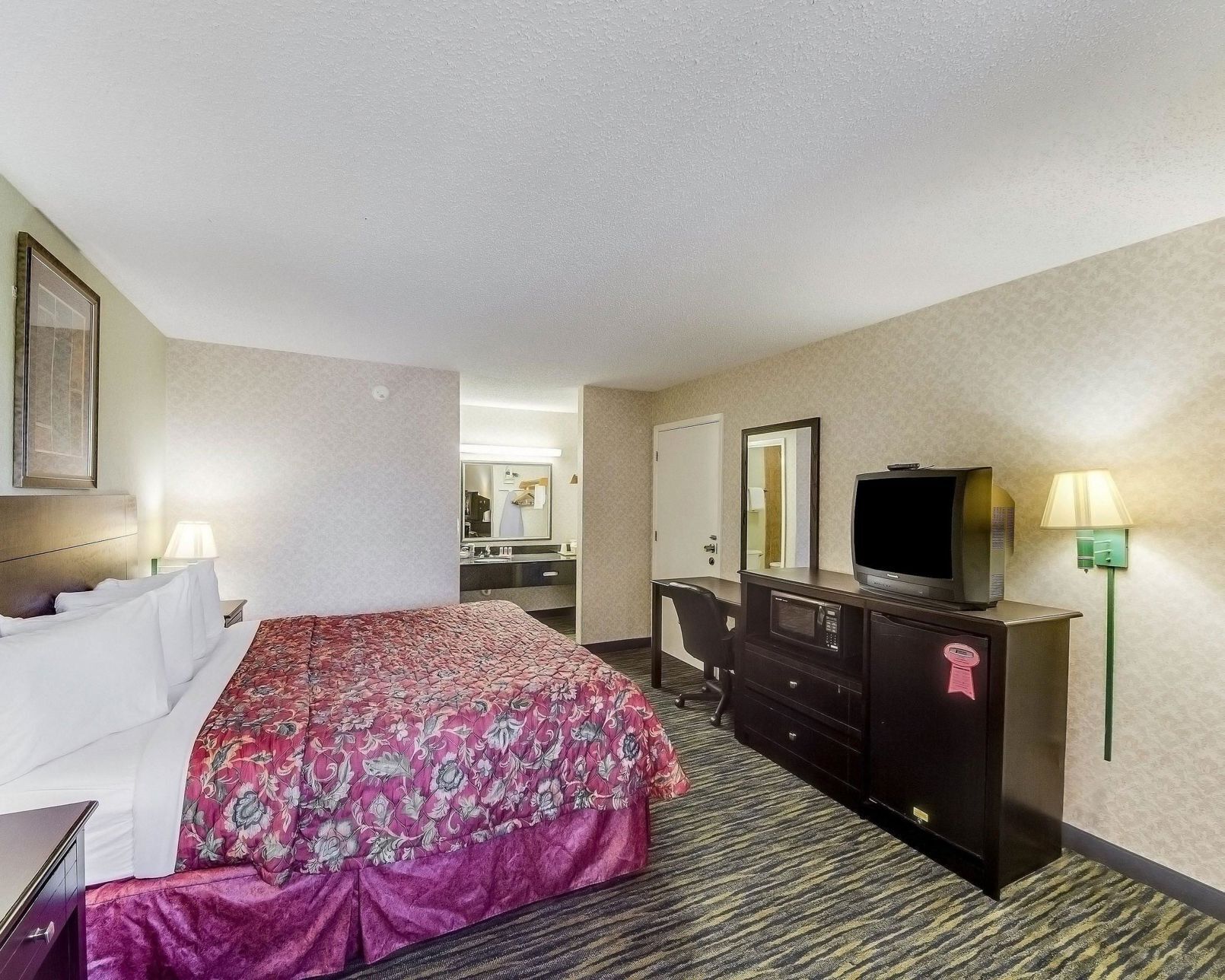 Desk, blackout curtains, iron/ironing board, free WiFi