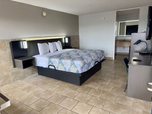 Memory foam beds, desk, iron/ironing board, free WiFi