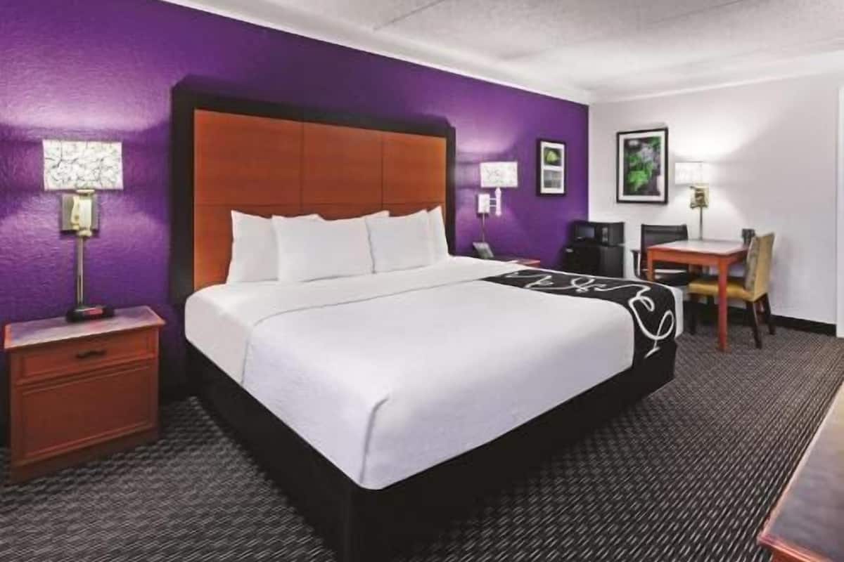 Premium bedding, pillow-top beds, desk, blackout curtains