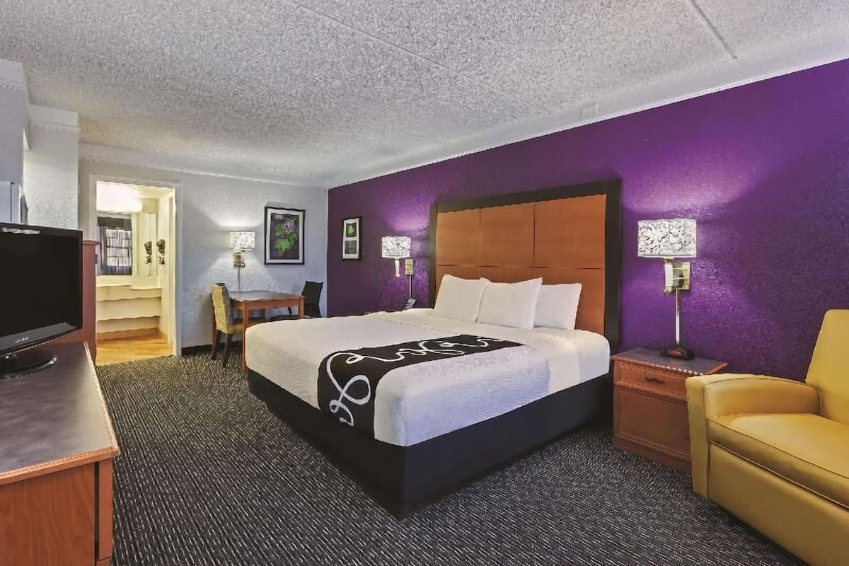 Premium bedding, pillow-top beds, desk, blackout curtains