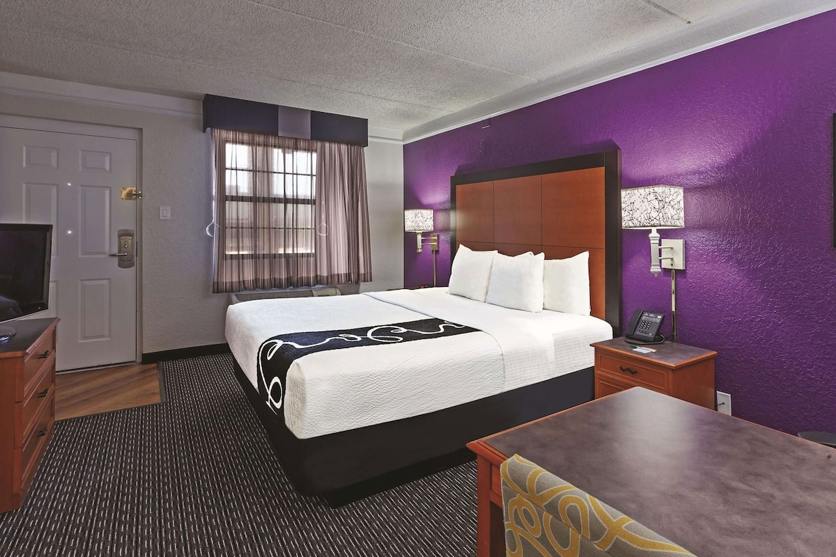 Premium bedding, pillow-top beds, desk, blackout curtains