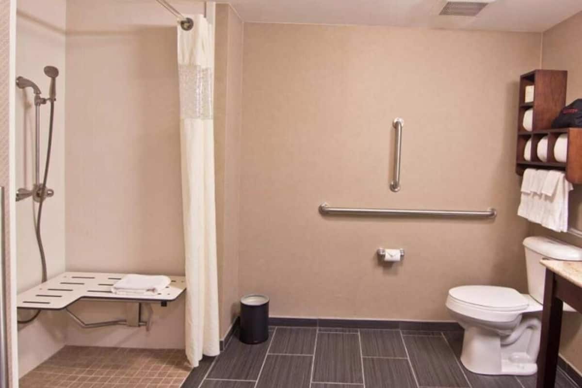 Free toiletries, hair dryer, towels