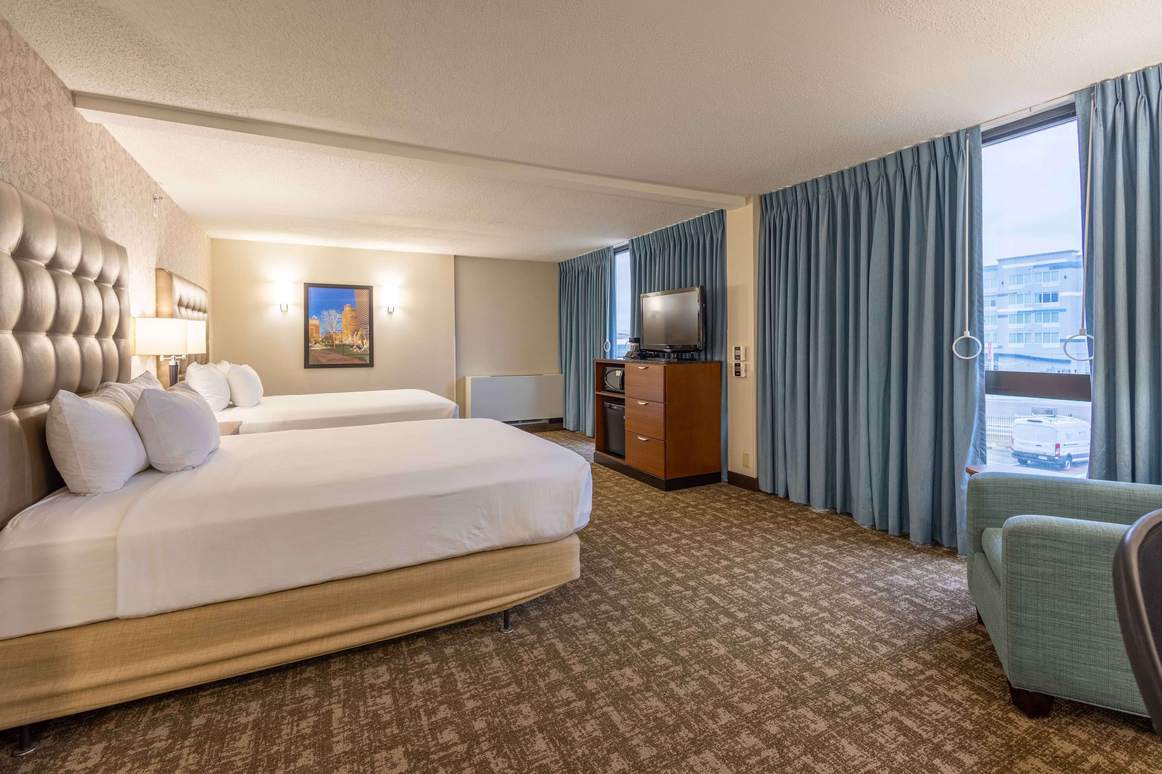 desk, blackout curtains, iron/ironing board, free cots/infant beds