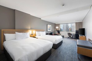 Executive Room, 2 Double Beds (Darling Harbour Facing) | In-room safe, desk, blackout drapes, soundproofing