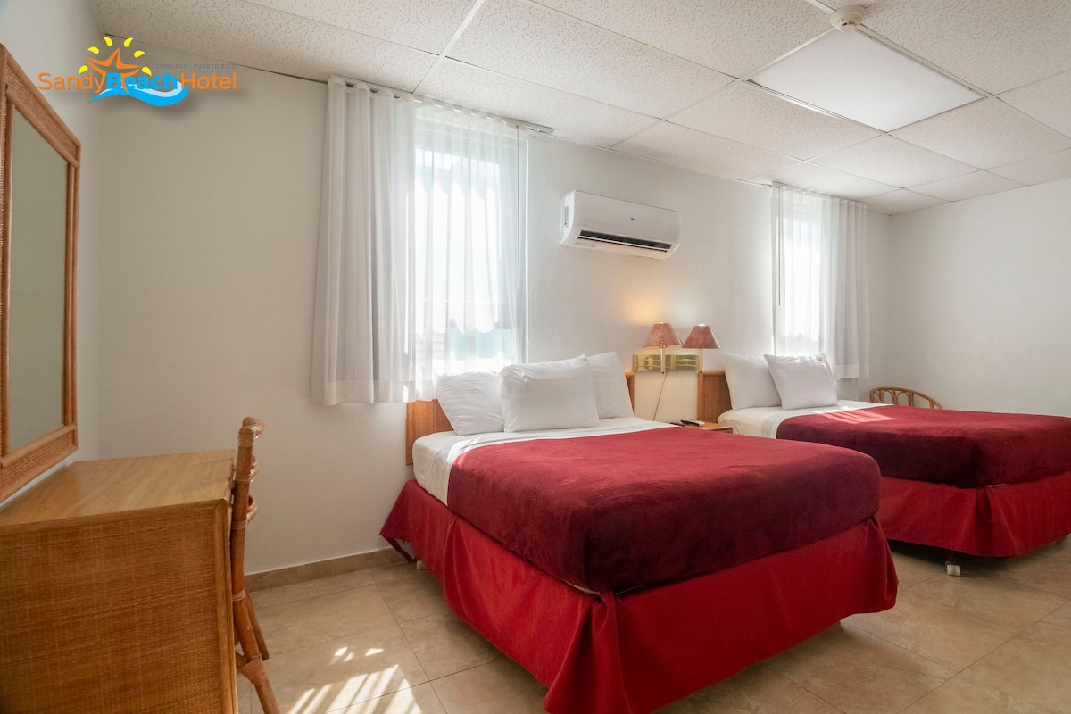 Standard Double Room, 2 Double Beds | In-room safe, individually decorated, desk, blackout drapes