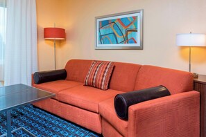 Executive Suite, 1 King Bed with Sofa bed | Living area | 32-inch Smart TV with cable channels, TV, Netflix