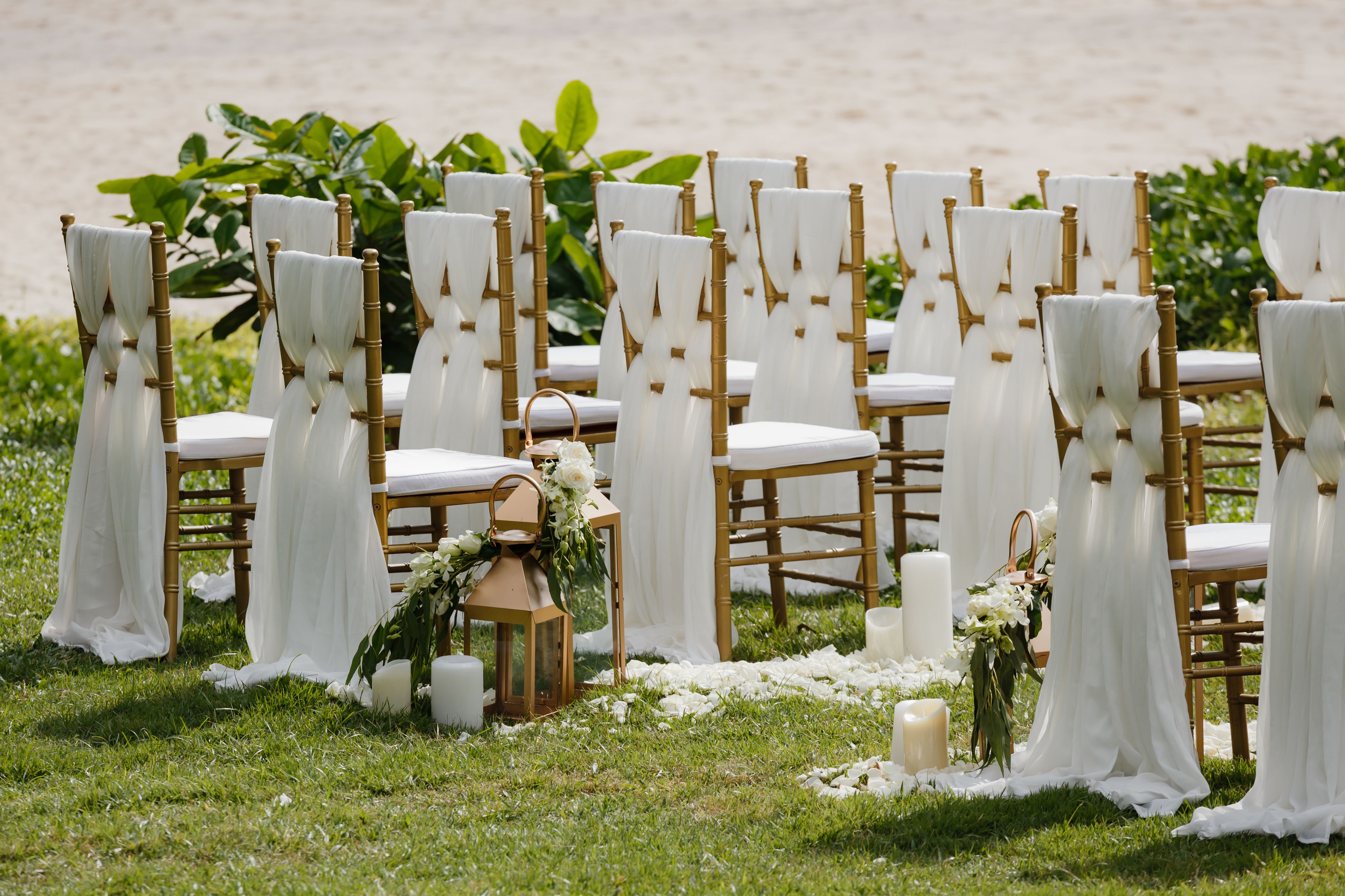 outdoor wedding area