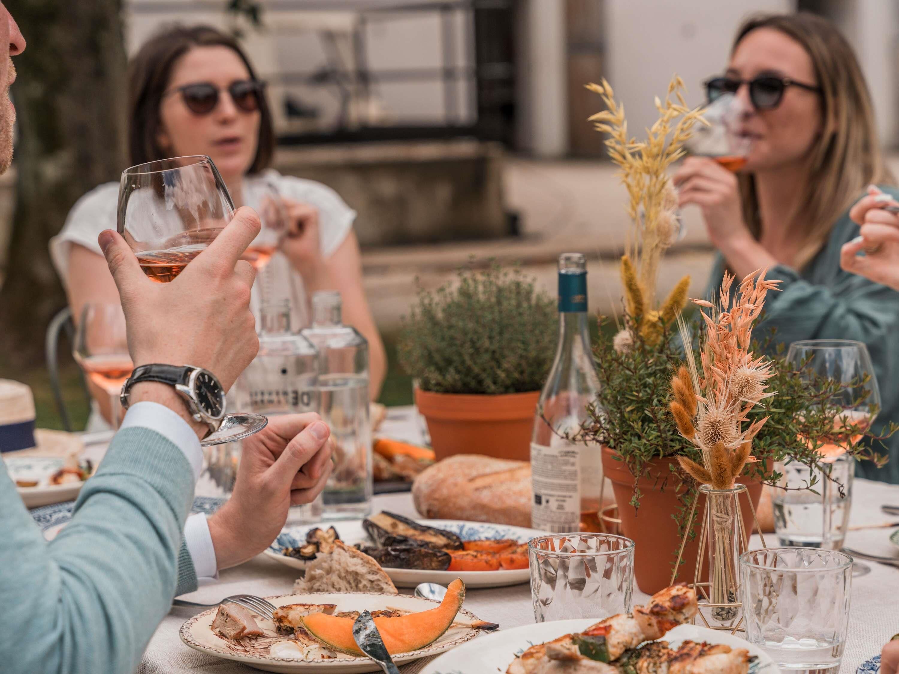 Lunch, dinner, brunch served; French cuisine, pool views 