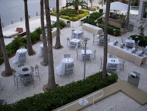 Outdoor wedding area