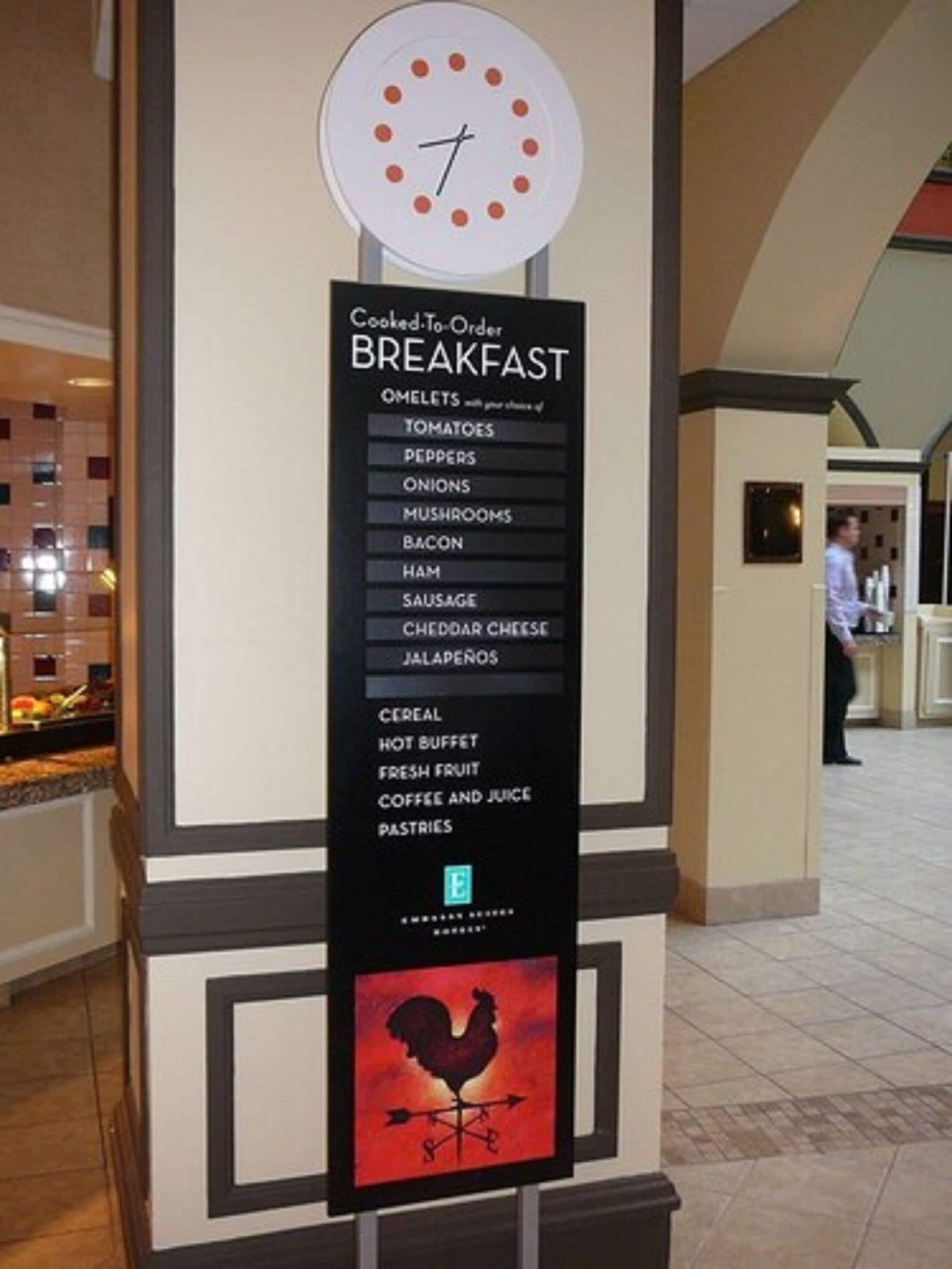 free daily cooked-to-order breakfast