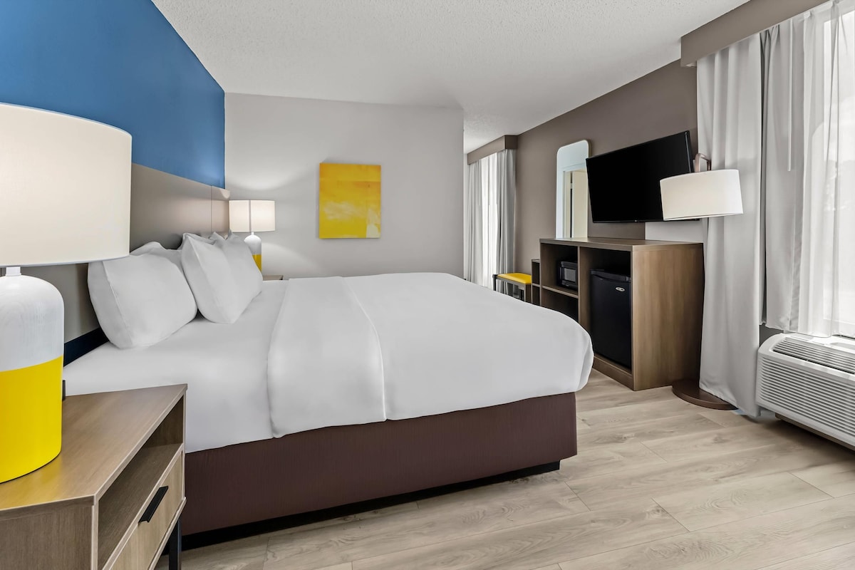 Standard Room, 1 King Bed, Non Smoking | Desk, iron/ironing board, WiFi (free), alarm clocks