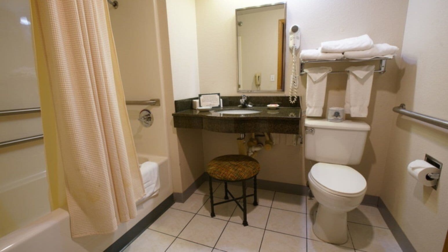 room, 1 queen bed, accessible | 1 bedroom, laptop workspace, blackout curtains, iron/ironing board