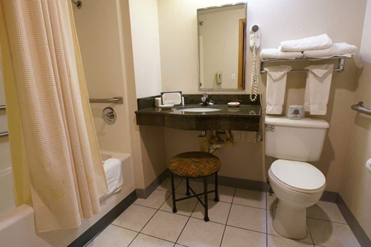 room, 1 queen bed, accessible | 1 bedroom, laptop workspace, blackout curtains, iron/ironing board