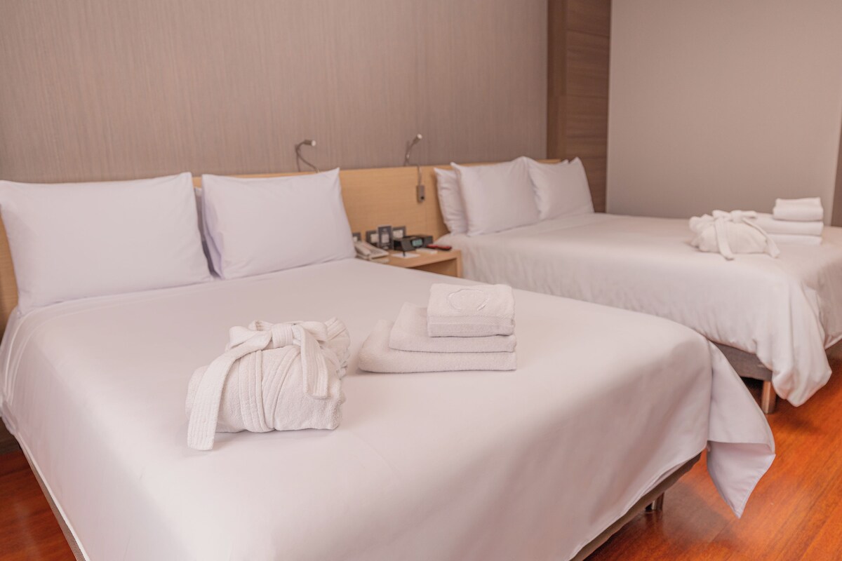 Habitación Premium con 1 cama matrimonial o 2 individuales | Caja de seguridad en la habitación y escritorio 